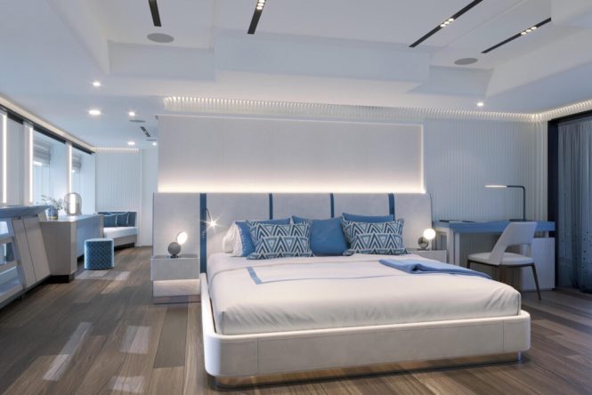 Rendering of the master stateroom