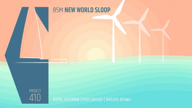 Visual of the Royal Huisman Project 410 85m NEW WORLD SLOOP
