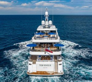 Five decks and fantastic features aboard new Bahamas luxury charter yacht TOP FIVE II
