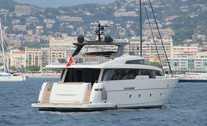aft view of the yacht VITTORIA