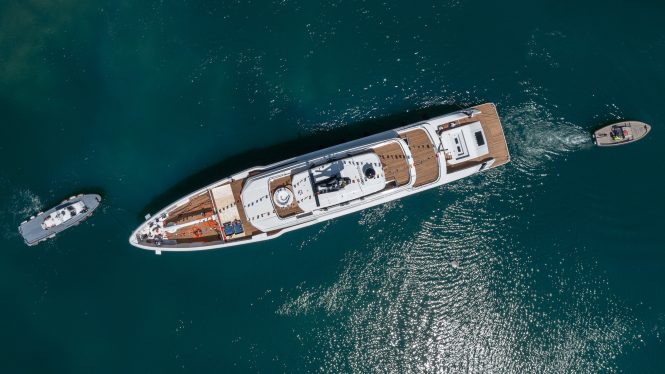 Aerial view of the yacht CIAO by CRN