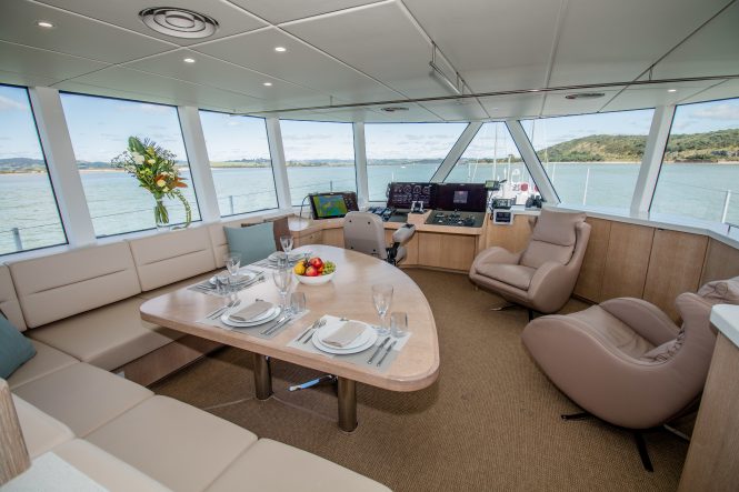 Interior of the yacht