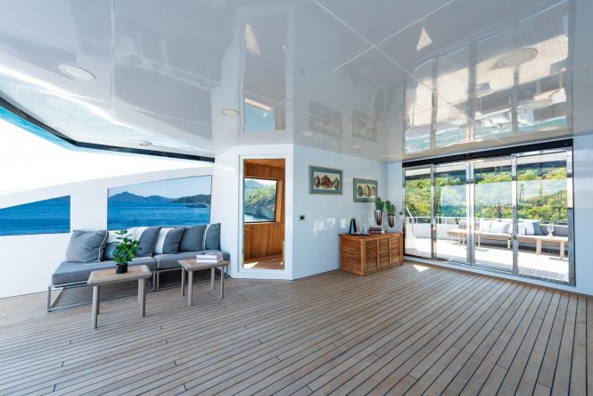 Sun deck gym and sauna