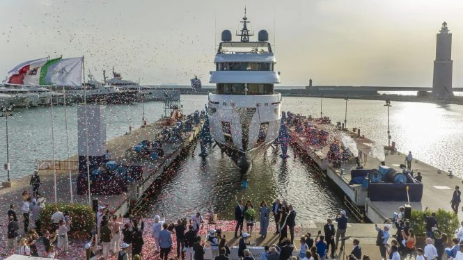 Launch of Benetti yacht GOGA first 37m B.Yond