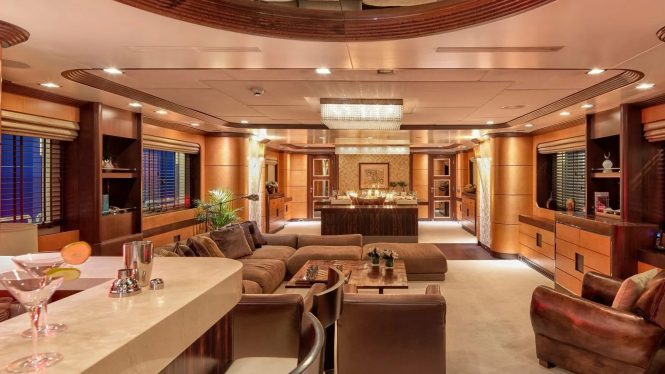 Spacious interior aboard SERENITY II