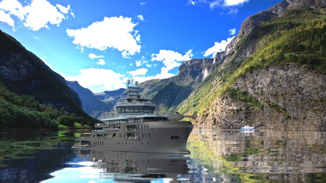 At anchor in the Fjords - rendering of Project UFO