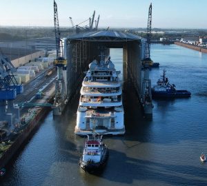 Lürssen luxury 146-metre mega yacht PROJECT OPERA launched