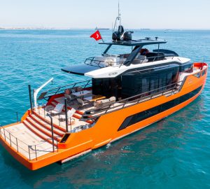First XSR 85 model luxury yacht  EDGE delivered and christened