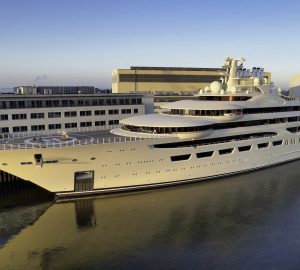 In Video: 156m mega yacht DILBAR docked at Lurssen