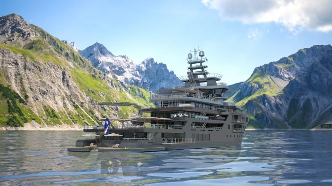 Project UFO rendering in the Fjords