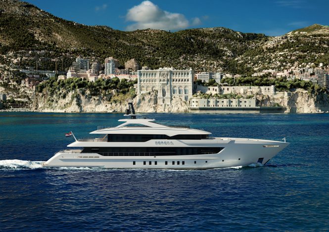 Luxury yacht SERENA project rendering © Heesen Yachts
