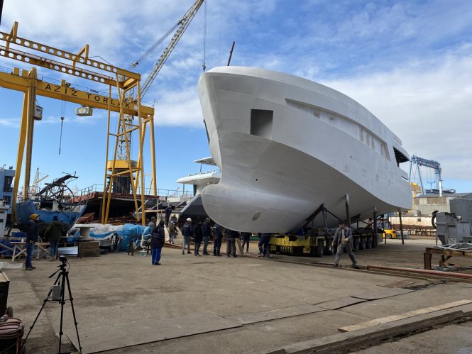 Motor yacht ICE under construction