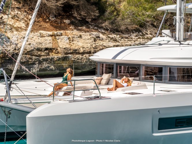 Luxury catamaran available in Greece
