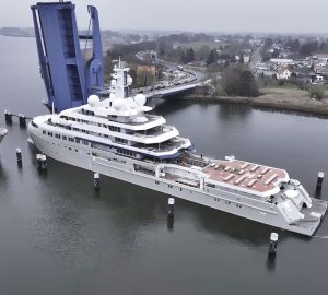 Lurssen's 107m yacht PROJECT ICECAP seen on sea trials