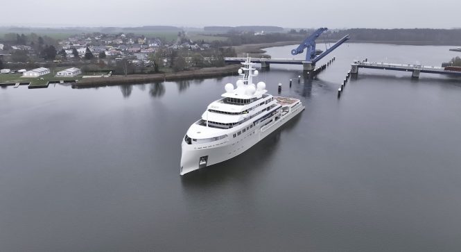 PROJECT ICECAP superyacht leaving for sea trials © photo by DrDuu