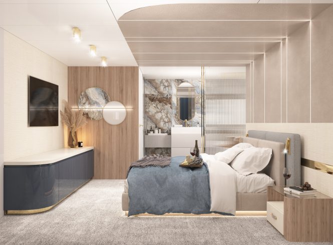 Luxury yacht SCORPIOS | Master suite