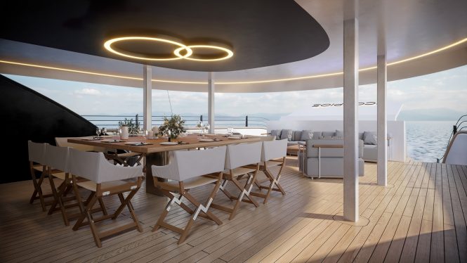 Sailing yacht SCORPIOS | Main deck aft