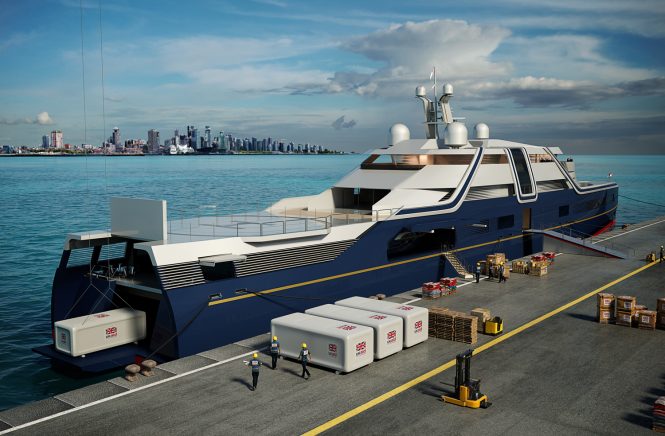 Loading humanitarian supplies