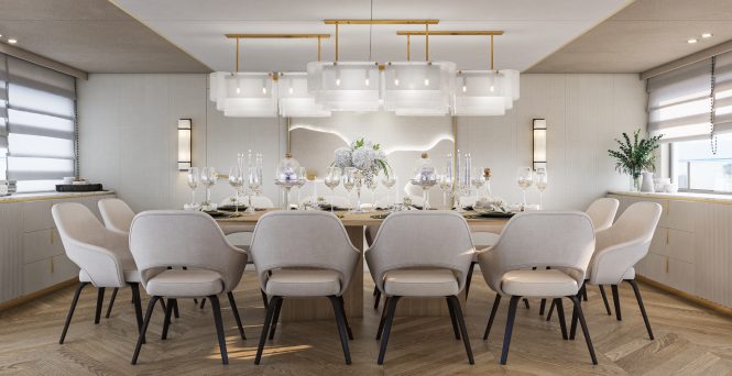 Elegant formal dining area