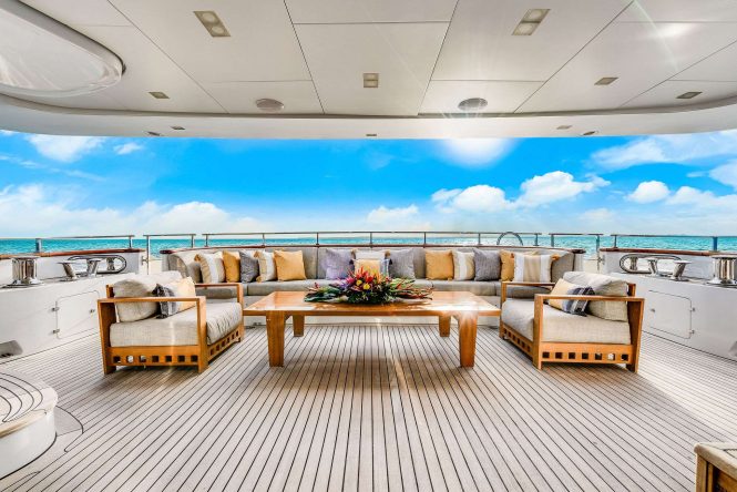 Super yacht LADY H Main deck aft