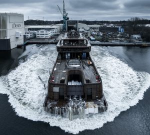 Exciting new 114m Mega Yacht Project COSMOS launched by Lurssen shipyard in Germany