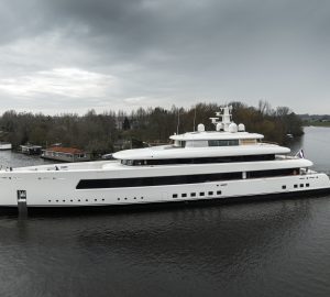67m Feadship mega yacht PROJECT 823 hits the water