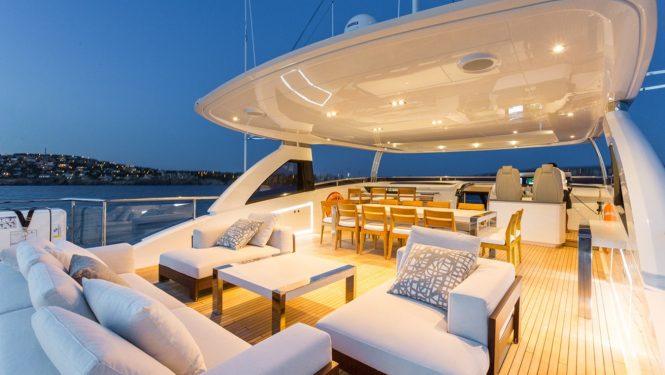 sun deck in the evening