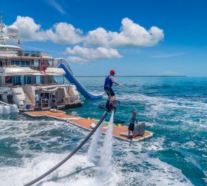 50m charter yacht HOSPITALITY offering great deal for luxury vacations in the Bahamas