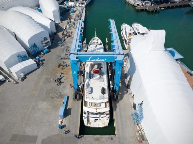 Motor yacht VIANNE receiving a full refit