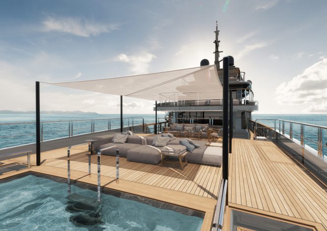 Quarterdeck with infinity pool