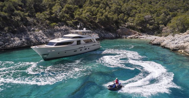Luxury yacht FLOR with jet ski