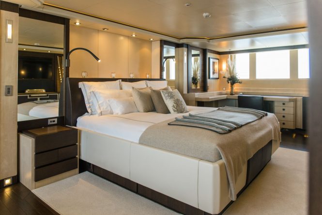 Luxury yacht ALALYA master suite