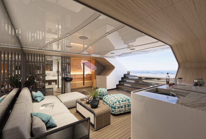 Luxury yacht ETERNAL SPARK Beach Club