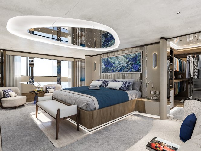 Luxury yacht ETERNAL SPARK master suite