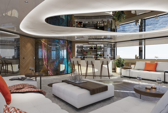 Super yacht ETERNAL SPARK sky lounge