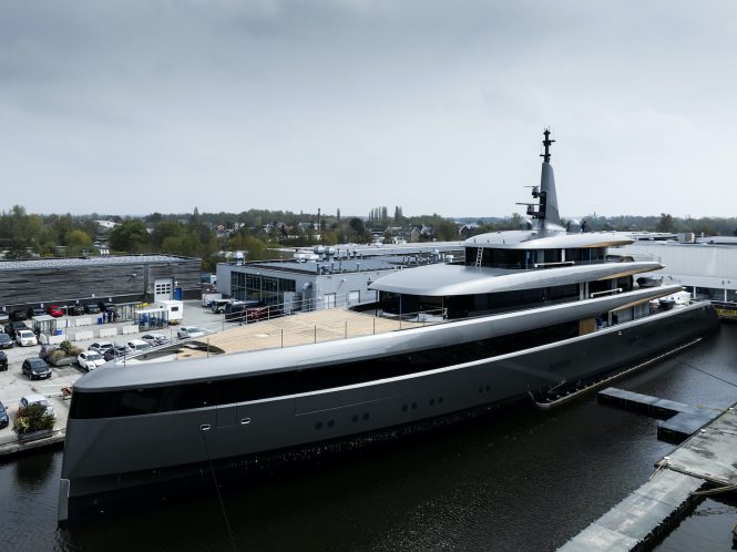 Project 710 leaves shed at Feadship - Photo credit Feadship
