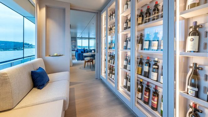 Floor to ceiling wine cooler