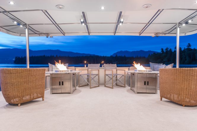 Deck fire pits on board ASCENTE