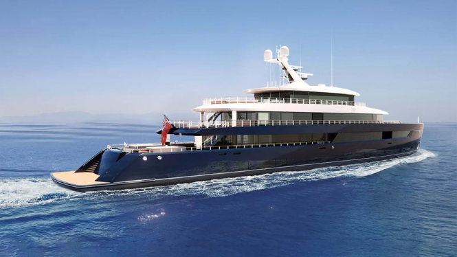 Feadship Project 825 yacht rendering profile