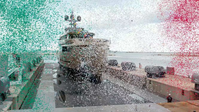 Luxury yacht ANJELIF launches