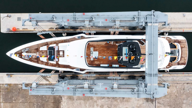 Luxury yacht UV II launch
