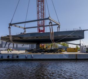 34m sailing yacht ZEMI is christened at her launch by Baltic Yachts