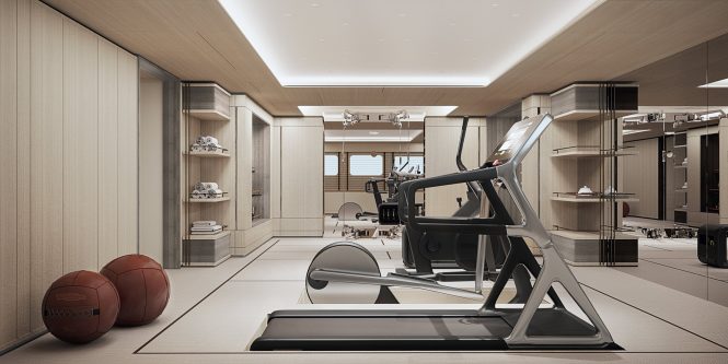 Wellness centre and gym | image from Feadship