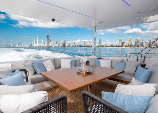 Main deck aft dining setting
