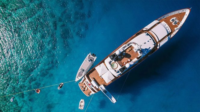 Aerial view of the yacht NATALIA V