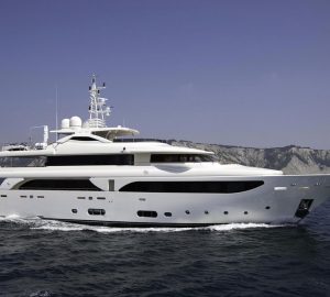 Beautifully presented 43m superyacht ONLY EIGHTY available for charter on the French and Italian coast