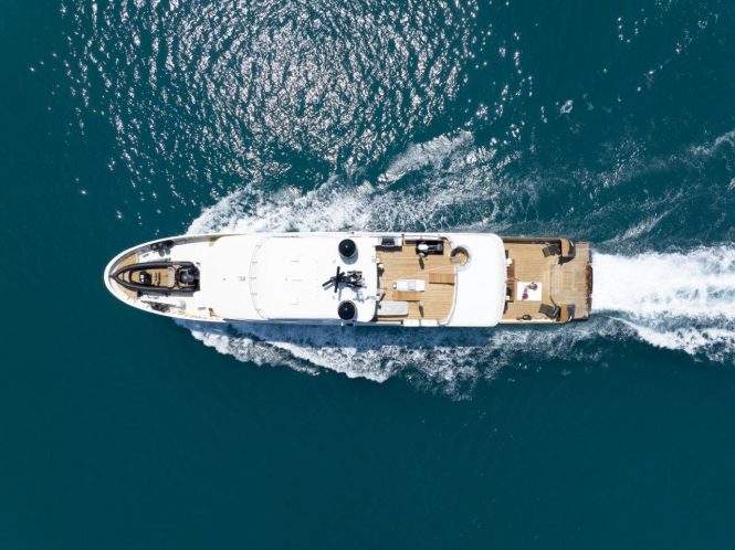 Aerial view of LADY JADY yacht