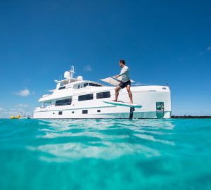 Stylish motor yacht CURFEW II available for charter in the Bahamas