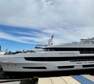 50m superyacht DANZANTE BAY is launched by Crescent Custom Yachts