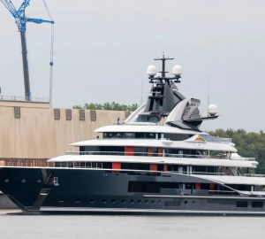 Much anticipated 122m superyacht JAG launched by Lürssen